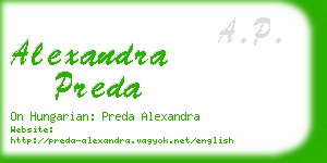 alexandra preda business card